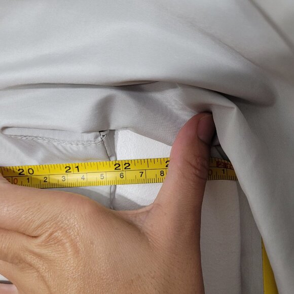 West Coast Connection Off White Windbreaker Trench Coat Jacket Zip Front Pockets - Picture 11 of 11